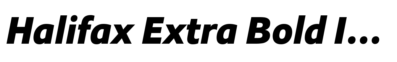 Halifax Extra Bold Italic